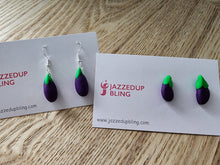 Load image into Gallery viewer, Eggplant  Earrings
