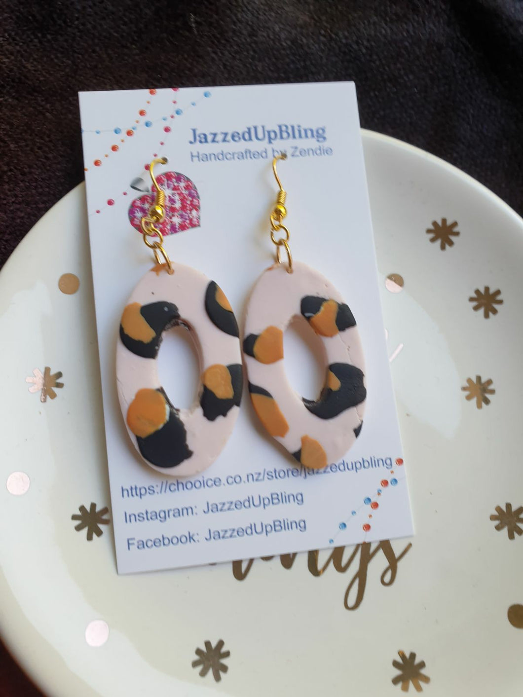 Lima Earrings in Animal Print