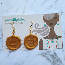Load image into Gallery viewer, Christmas Wax Seal Earrings - Gold
